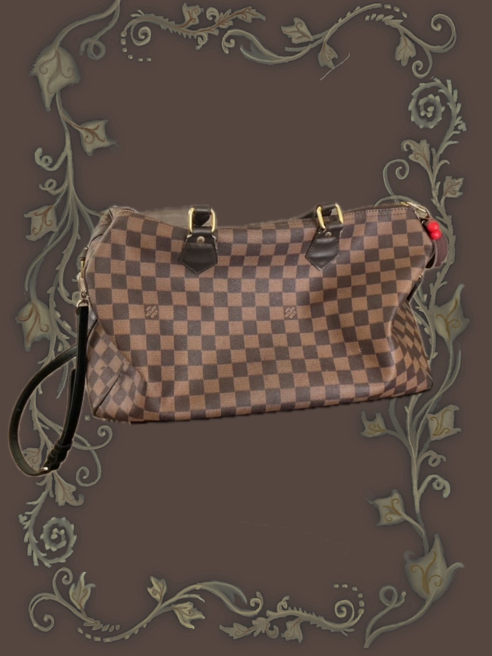 THE Louis bag Brown Checkered Women's Shoulder Bag - Designer-Inspired